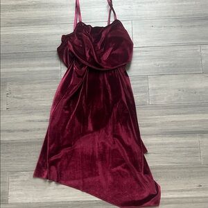 Elegant Burgundy Velvet Moden/Contemporary costume